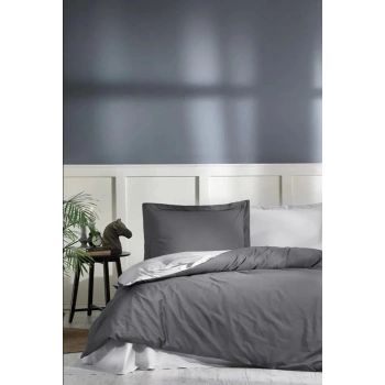 Özdilek Çift Kişilik Ranforce Nev Takımı Colourist Gümüş Antrasit