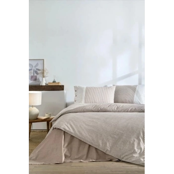 Özdilek Çift Kişilik Ranforce Nev Takımı Natural Line Bej