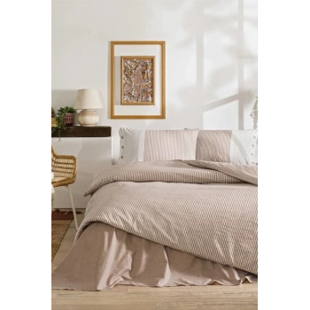 Özdilek Çift Kişilik Ranforce Nev Takımı Natural Line Somon