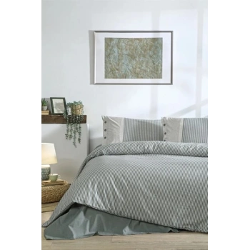 Özdilek Çift Kişilik Ranforce Nevresim Takımı Natural Line Yeşil