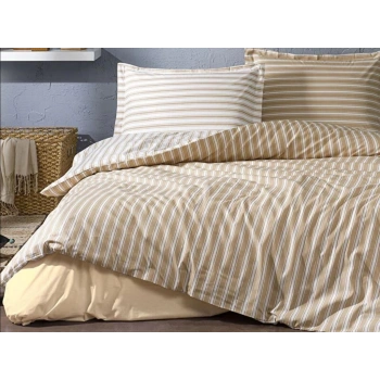 Özdilek Çift Kişilik Ranforce Nev Takımı Trioline Kahve