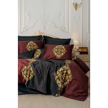 Palace Saten Çift Kişilik Nev Takımı Ebren Antrasit