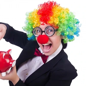 Palyaço Kostüm Aksesuar Seti 3’lü – Peruk B Gözlük