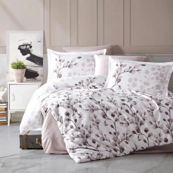 Pamuk Saten Çift Kişilik Nev Takımı Puha v2 Vizon