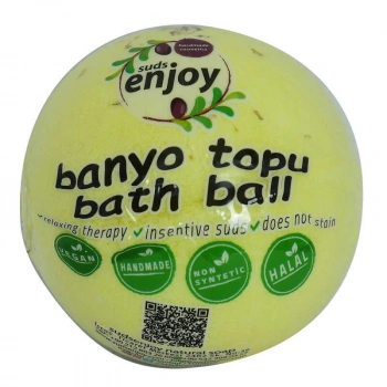 lı El Yapımı Banyo Küvet Topu Sabunu Sarı 90-120 Gr