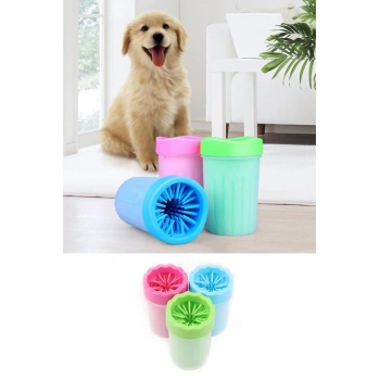 Pati Ayak Yıkama Kovası Silikon Jel Fırçalı Kedi Köpek  (Küçük)