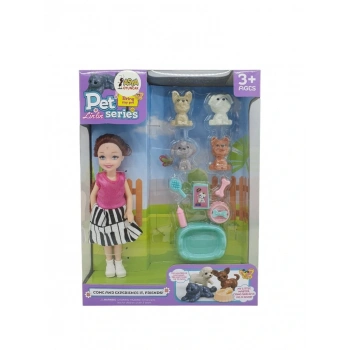 Pet Shop - Bebekli Köpek Bakım Seti - 7722-3 - Esmer