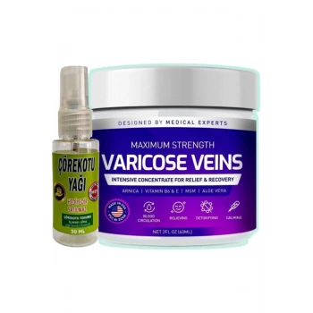 Pharmapulse Varicose Veins Purple Bakım Kremi 100 ml + Çörek Otu Yağı 30 ml