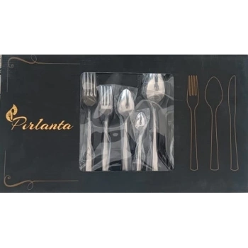 Pırlanta 30 Parça 6 Kişilik Çatal Kaşık Takımı 30 Parça Kutulu Hediyelik Çeyizlik Takım