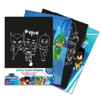 Pjmasks Sihirli  Boyama – Ahşap Kalem Hediyeli