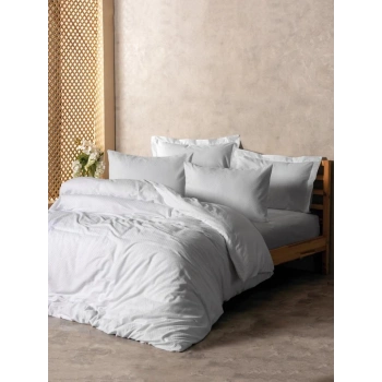 Plaid Çift Kişilik Nev Takımı Beyaz