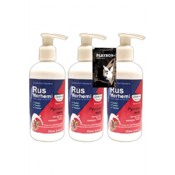 Playboy 3 Tane 250 ml Ceviz Sütlü & Cevizli Rus Merhemi Tüy Dökücü Krem + 1 Armağan Jel - 000031KI