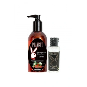 Playboy Aromaterapi Çilek Massage Oil 120 ml Natural Aromalı Massage Vücut Masaj Yağı 50 ml