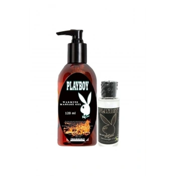 Playboy Aromaterapi Isıtıclı Massage Oil 120 Ml + Natural Aromalı Massage Vücut Masaj Yağı 50 Ml