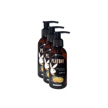 Playboy Orange Flavored Massage Oil Portakal Aromalı Vücut Masaj Yağı 120 ml 3 Adet