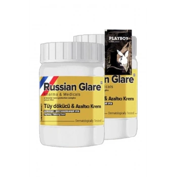 Playboy Rusian Glare Tüy Dökücü Azaltıcı Krem Nano 2li x 50 ml Rus Merhemi + Yanında Jel - 000031KI