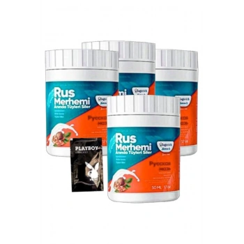 Playboy Turquoise 4lü Birden Ceviz & Ceviz Sütü Rus Merhemi 50 ml Tüy Dökücü Krem + 1 Armağan Jel