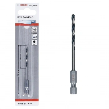 Pointteq Altıgen Şaftlı Hss Matkap Ucu 3,5 mm