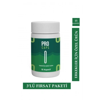 Pro Caps Erkeklere Özel Güç Ve Performans Takviyesi 15li X 3 Adet