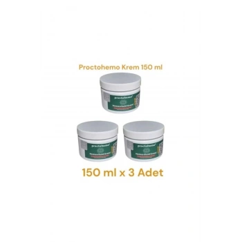 Proctohemo Krem 150 ml - Hemorrhoid Cream x 3 Adet