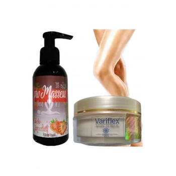 Promasseur Plus Çilek Aromalı Masaj Yağı-Variflex Krem ile