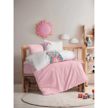 Punch Nakışlı Bebek Nev Takımı Lucky Pembe