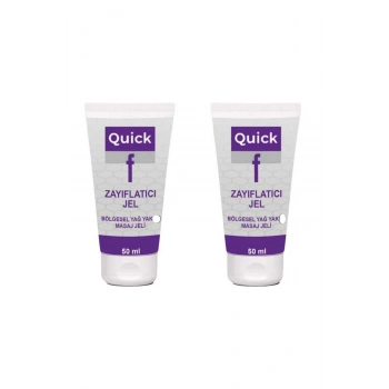 Quick F Gel Bölgesel Yağ Yakımını Destekleyen İnceltilmiş Selülitinizin Yeni Sırrı Hızlı Jel X 2 Ad