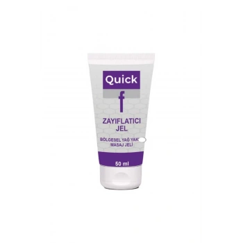 Quick F Gel Bölgesel Yağ Yakımını Destekleyen İnceltilmiş Selülitinizin Yeni Sırrı Hızlı Jel 50 ml