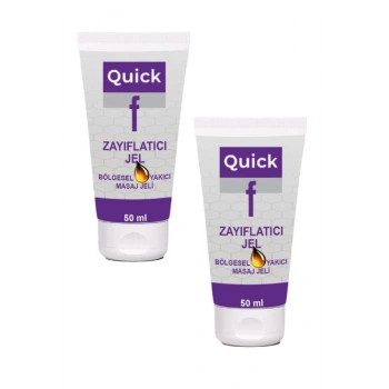 Quick Gel Vücut Bölgesel Incelme Bakım Ve Masaj Jeli 50 ml X 2 Adet