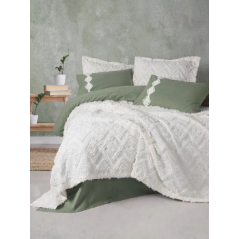 Ranforce Çift Kişilik Yatak Örtülü Nev Takımı Limi Luke Krem