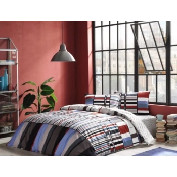 Ranforce Tek Kişilik Nevresim Takımı Foster Mavi