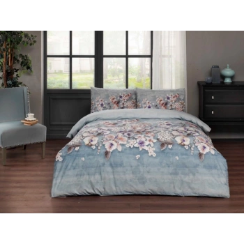 Ranforce Tek Kişilik Nevresim Takımı Liza Mavi