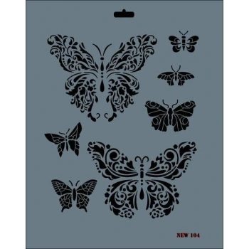 Rich New Seri N-104 Stencil 35x25 cm