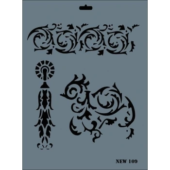 Rich New Seri N-109 Stencil 35x25 cm