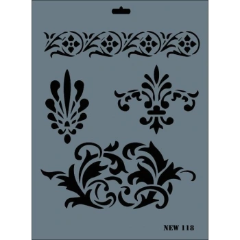 Rich New Seri N-118 Stencil 35x25 cm