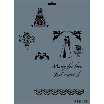 Rich New Seri N-128 Stencil 35x25 cm