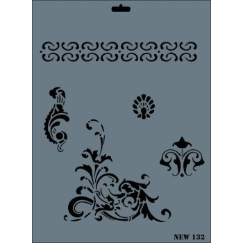 Rich New Seri N-132 Stencil 35x25 cm