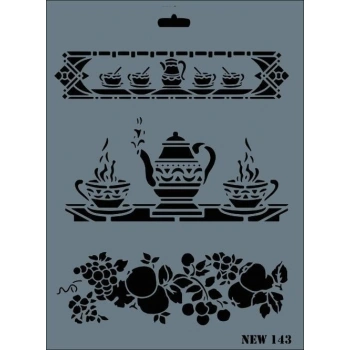 Rich New Seri N-143 Stencil 35x25 cm