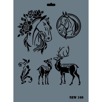 Rich New Seri N-169 Stencil 35x25 cm