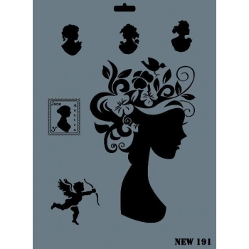 Rich New Seri N-191 Stencil 35x25 cm