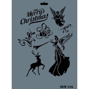 Rich New Seri N-216 Stencil 35x25 cm