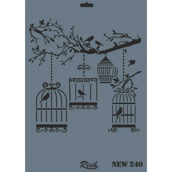 Rich New Seri N-240 Stencil 35x25 cm
