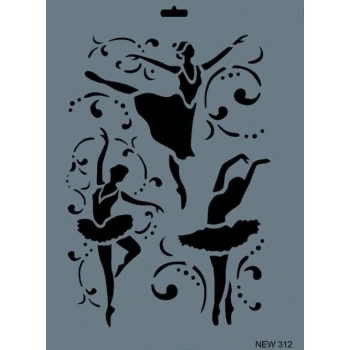 Rich New Seri N-312 Stencil 35x25 cm