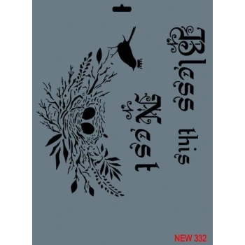 Rich New Seri N-332 Stencil 35x25 cm