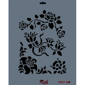 Rich New Seri N-340 Stencil 35x25 cm