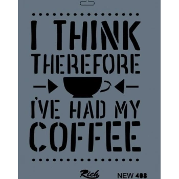 Rich New Seri N-408 Stencil 35x25 cm