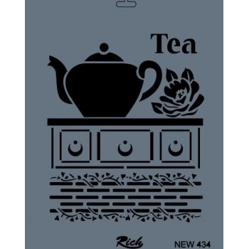 Rich New Seri N-434 Stencil 35x25 cm
