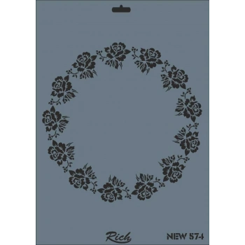 Rich New Seri N-574 Stencil 35x25 cm