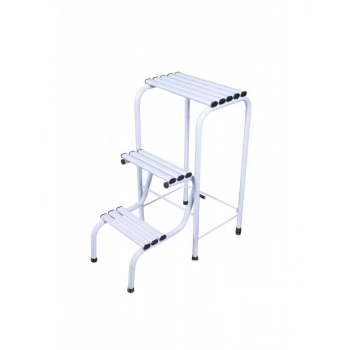 Saraylı Tabure Merdiven Beyaz