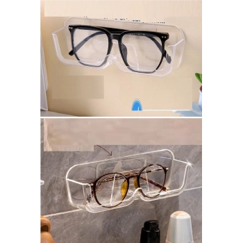 Şeffaf Gözlük Rafı Duvara Yapışan Gözlük Düzenleyici Organizer Raf